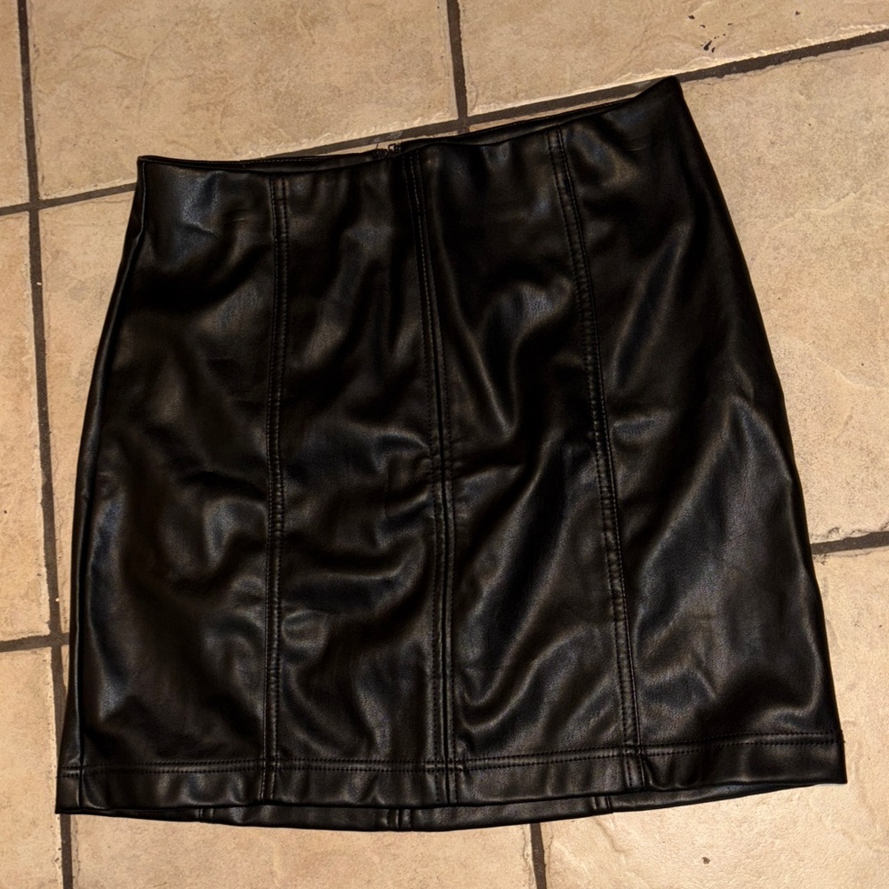 Black Leather Skirt